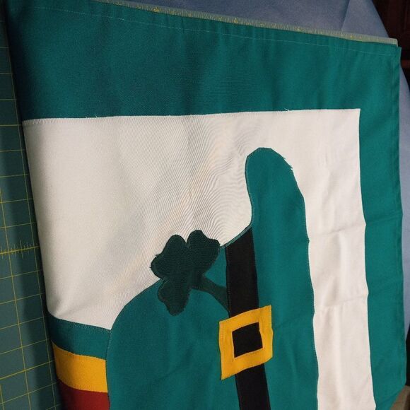 Iris/Leprechaun Flag Rainbow Lucky Hat Clover Handmade Cottagecore Holiday - Picture 3 of 8